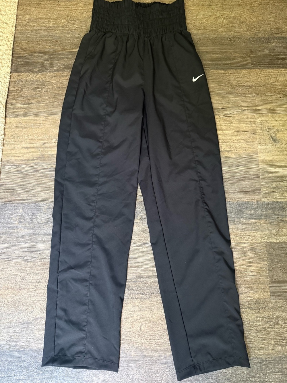 Nike Dri-FIT Black Wide-Leg Athletic Pants — XS